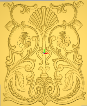 Front Door flower Artcam 3D CNC Design Model Relief File