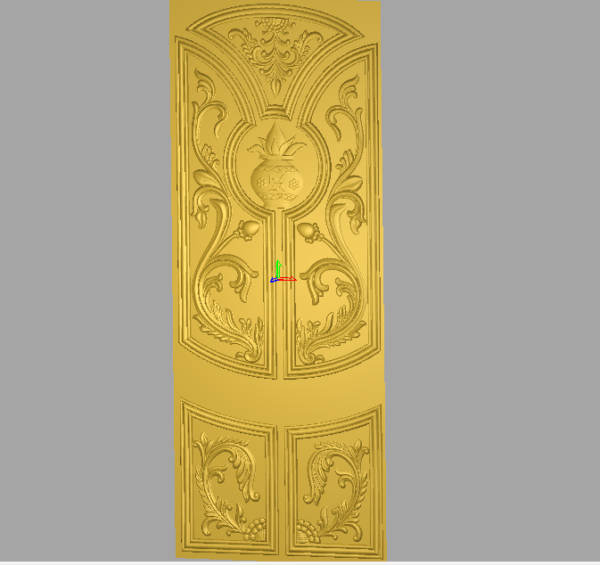 Front Door Kalash Artcam 3D CNC Design Model Relief File