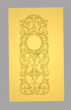 Artcam 3d model Front Door flower Design Free Download