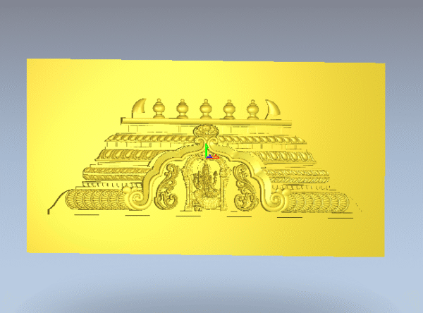 3d Temple Front Door Design Wood Carving Rlf File