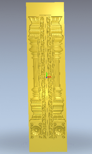 3d Model Decorative Pillar Design CNC Wood Carving