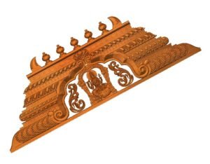 3d Temple Front Door Design Wood Carving Rlf File