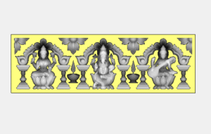 3D Artcam Gods With Flower Arch CNC Design