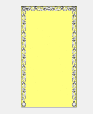 3D Artcam Flower Door Frame CNC Design