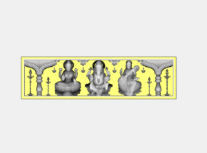 3D Artcam Vinayaka Lakshmi Saraswati God Design