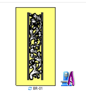 2D Artcam CNC Fancy Flower Border Design