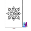 2D Artcam Star Flower Om Door Design