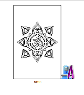2D Artcam Star Flower Om Door Design