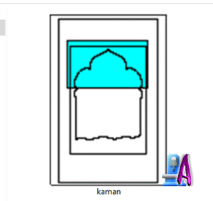 2d Artcam CNC Kaman model Wood Door Cutting Design