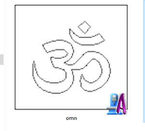 Pooja Room Door Om Artcam 2D Design