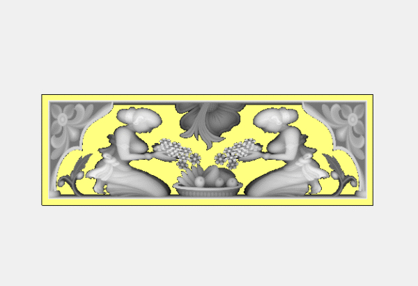 3D Artcam Fruit with Main Door Design
