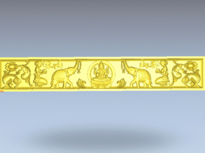 3D Artcam Lakshmi With elephant welcome CNC Design