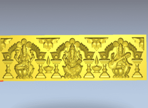 3D Artcam Gods With Flower Arch CNC Design