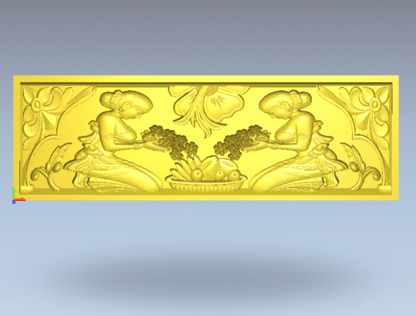 3D Artcam Fruit with Main Door Design
