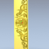 3D Artcam Elephant With Lakshmi Main Door Design