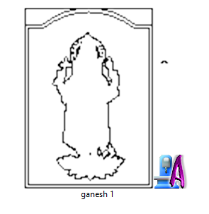 2D Artcam Front Door Ganesh CNC Design