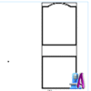 Front Side Border Single Door 2D Design Artcam Model