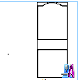 Front Side Border Single Door 2D Design Artcam Model